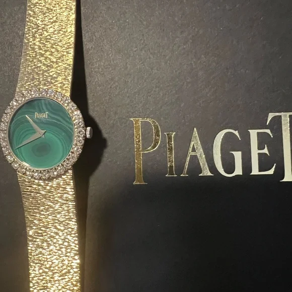 Rare Vintage Piaget Green Dial Ladies Diamond Watch - Picture 10 of 14
